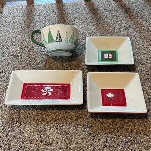 Festive Holiday Dish Set with Mug